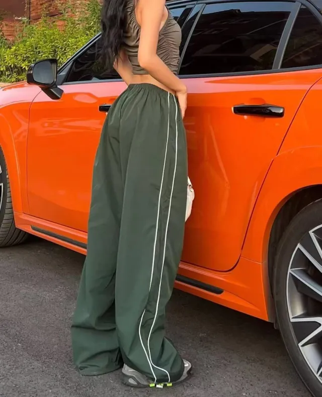 Women's Street Style Ankle tied Trousers Army Green - Shop at LoveMi