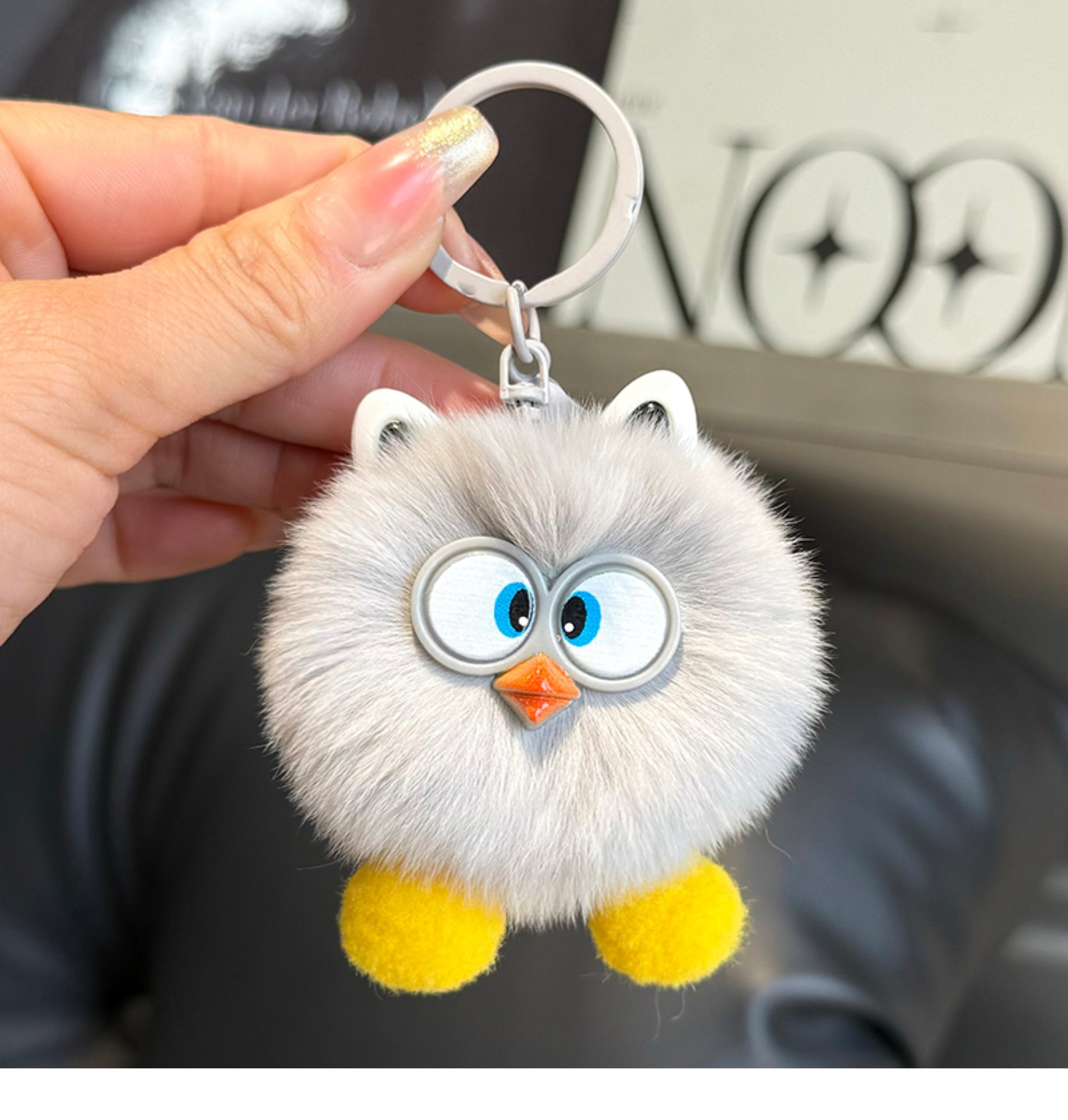 Little Coal Ball Doll Cartoon Car Keychain