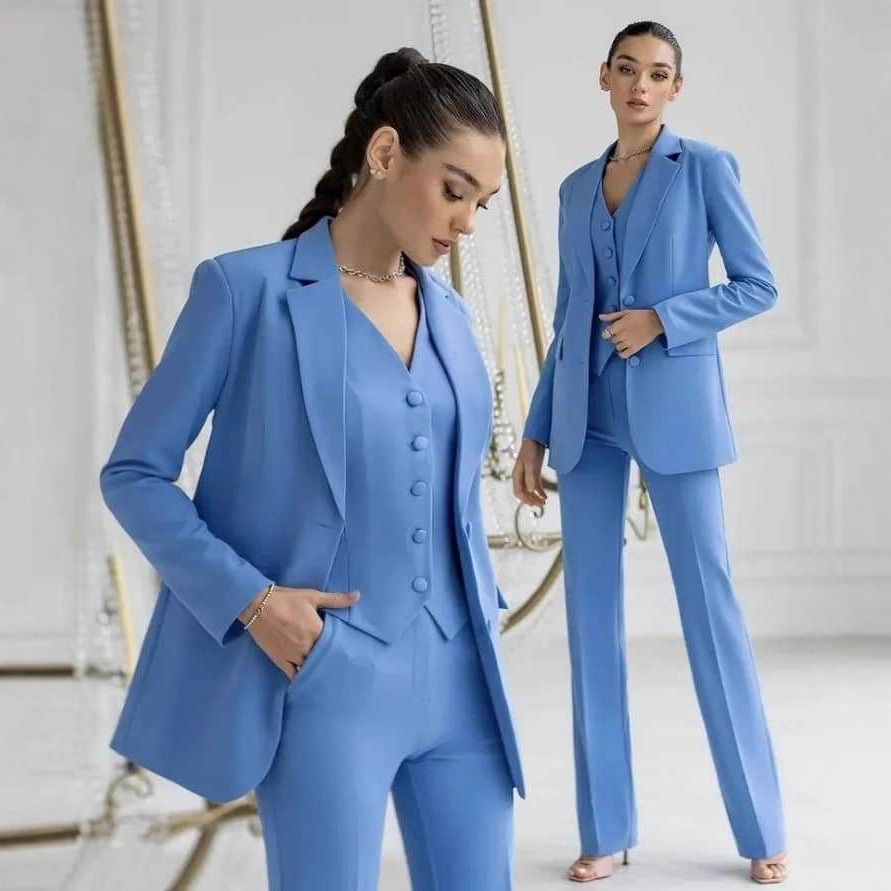 Commuter Chic Business Suit Three-Piece Set