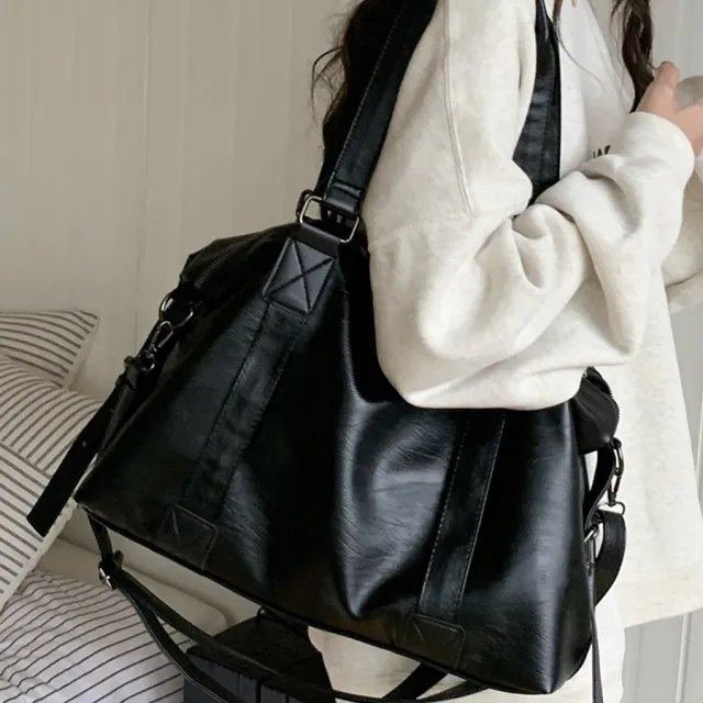 Portable Travel Bag Women's Casual Capacity Crossbody Bag Black - Shop at LoveMi