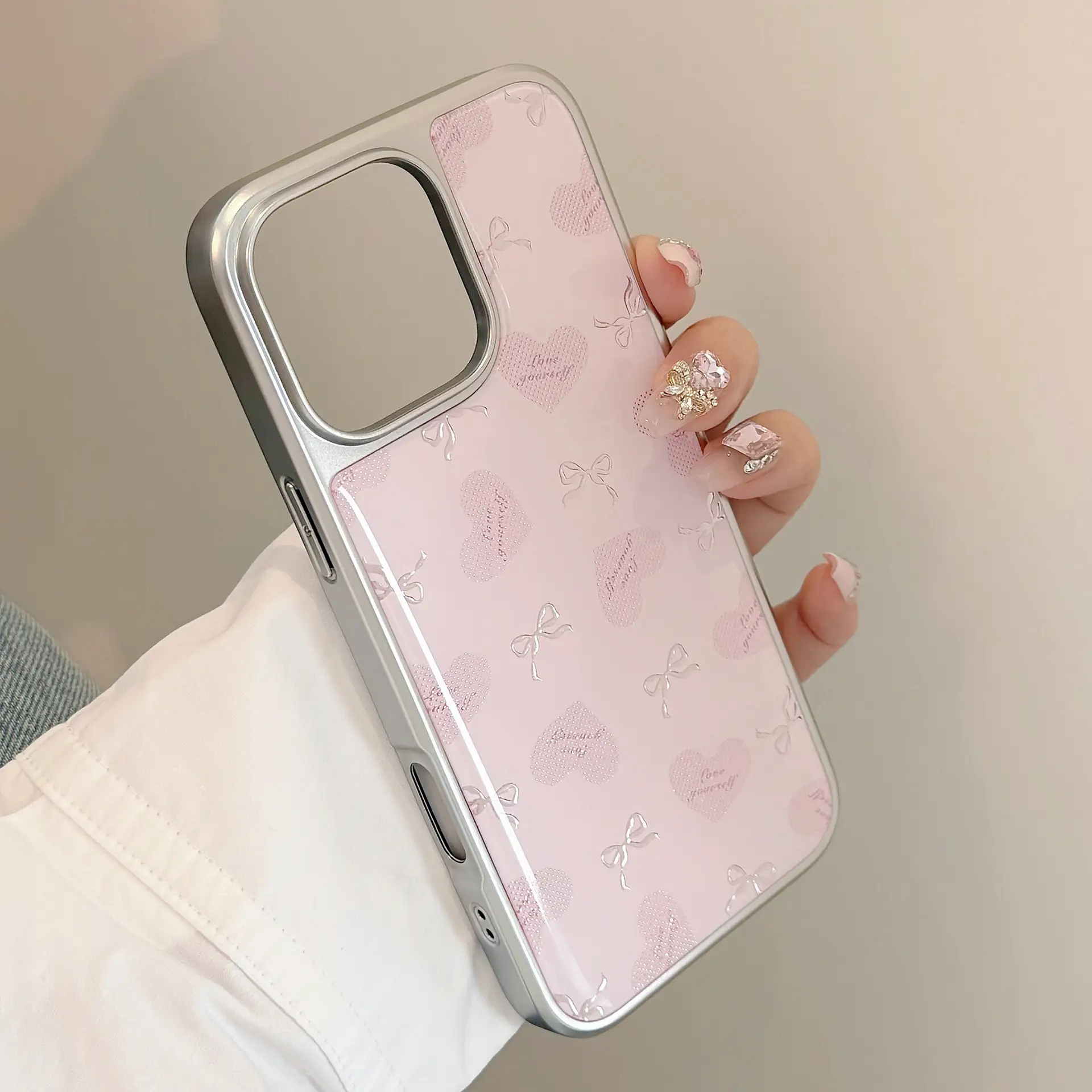 Gilding Phone Case Love Heart Bow Tie