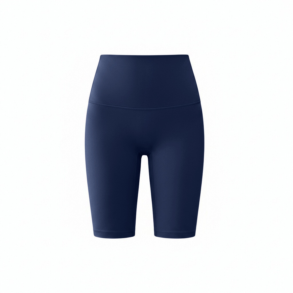 Five-point Yoga Pants Summer Thin Style High-waisted Butt-lifting Sweet Whale Blue S