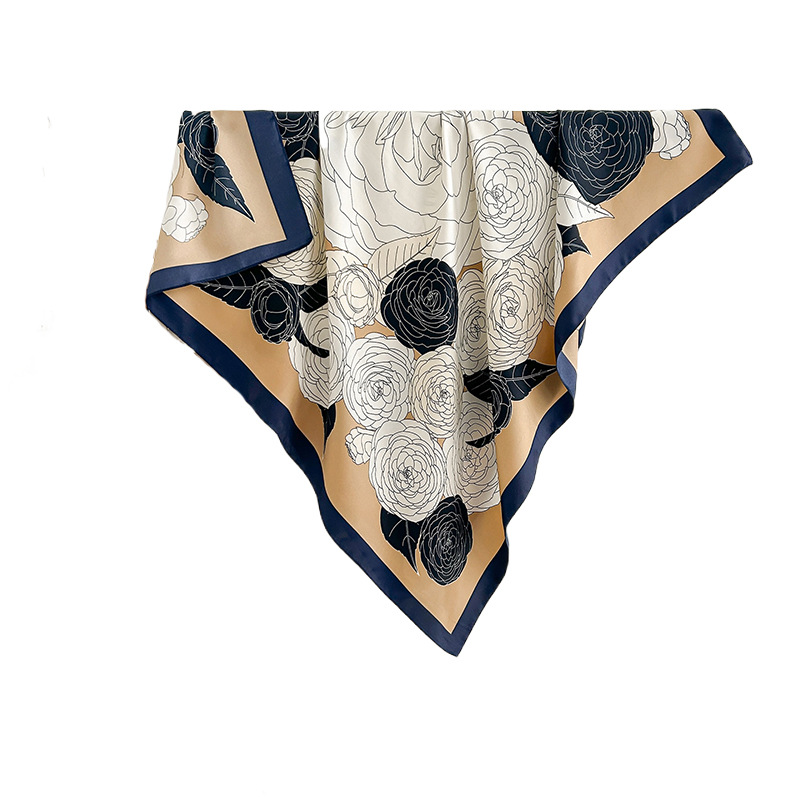 High-profile High-grade Korean Color Matching Floral Printed Scarf