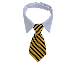Pet Striped Tie Dog Teddy Bow Tie Scarf Blouse Collar - 2 Colours - View 1