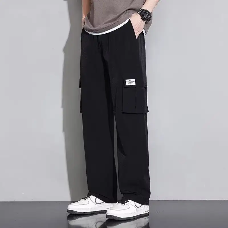 Men's Summer New Ice Silk Overalls