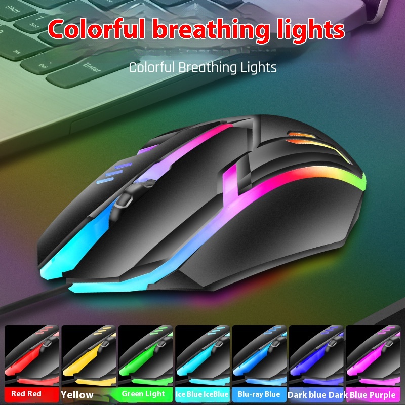 Wired Luminous Mouse Office Home Games USB Desktop Computers And Laptop Universal PlayerUnknown's Battlegrounds