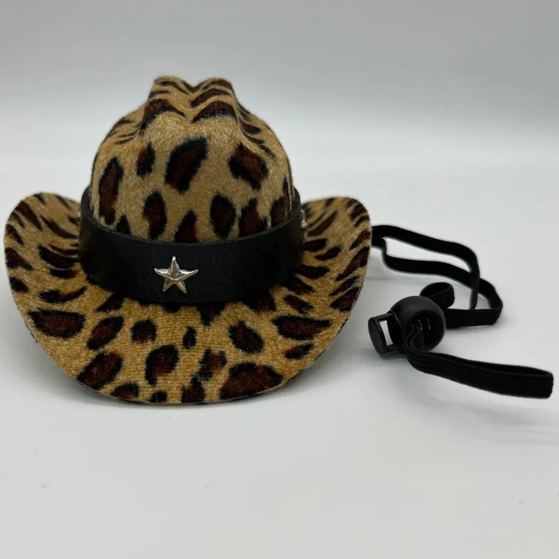Cows Pattern Cat Hat Decoration - Leopard Print