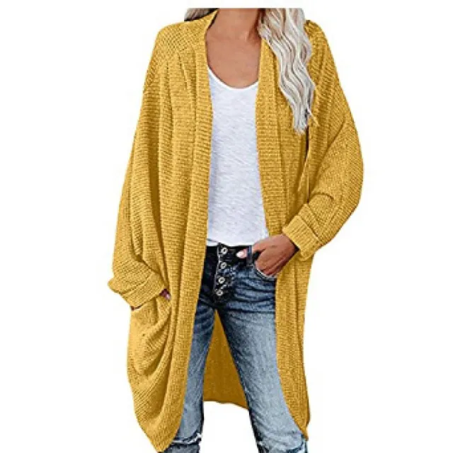Knitted Sweater European And American Style Loose Rainbow Long Coat Kl121214Rt06 - Shop at LoveMi