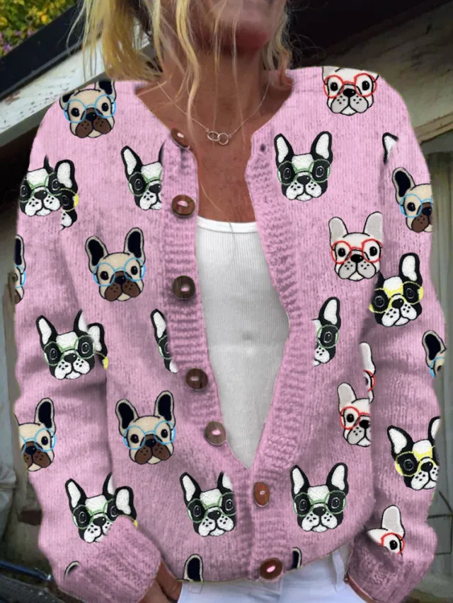 3D Digital Printing Cardigan Knitted Coat Women Hwj8E897B26D Xxxxl - Shop at LoveMi