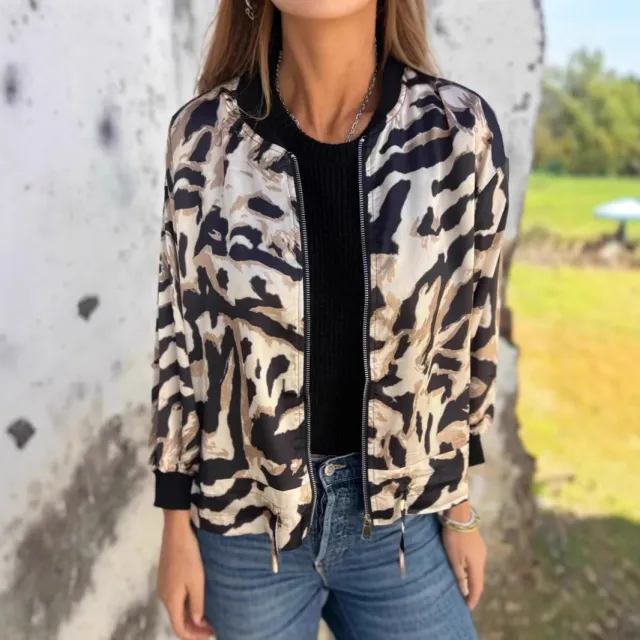 Women's Drawstring Thin Section Zipper Jacket Apricot - Shop at LoveMi
