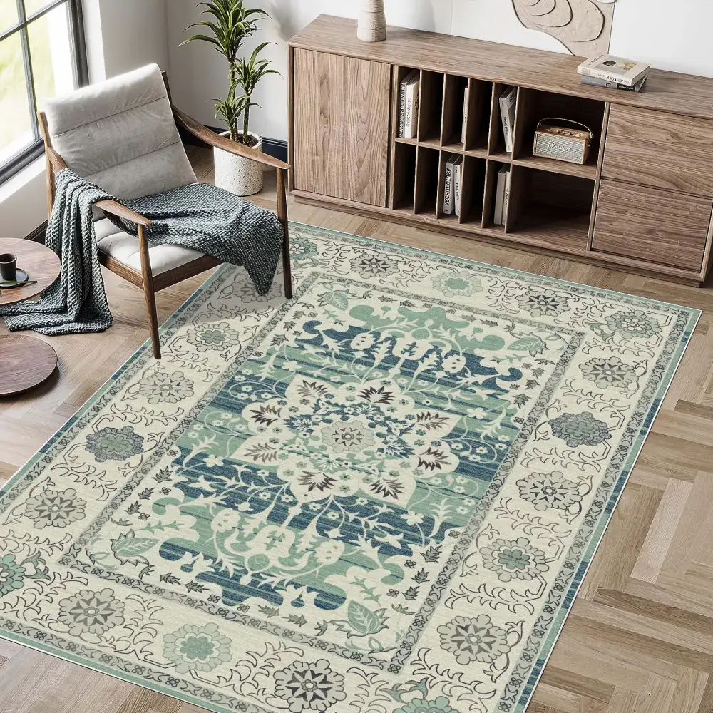 Bohemian Style Foldable Washed Cashmere Living Room Carpet