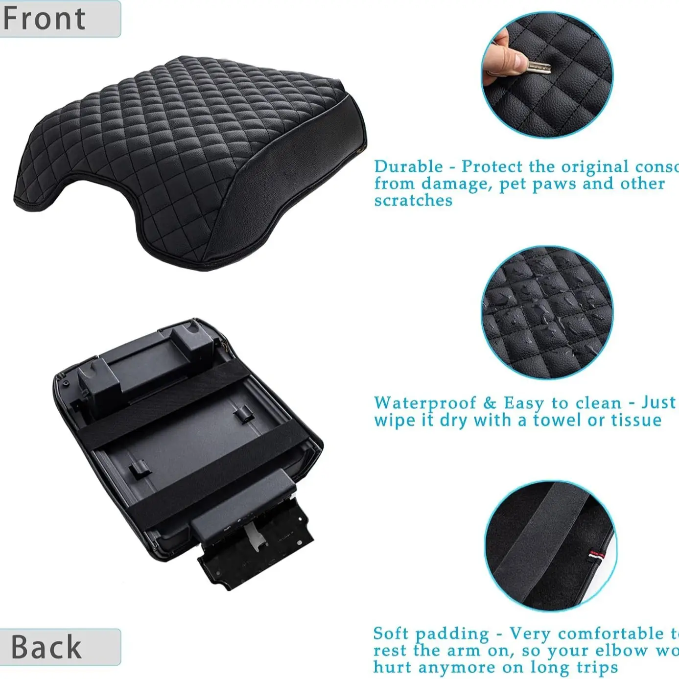 2015 to 2020 Ford F 150 Center Console Armrest Mat Protective Pad