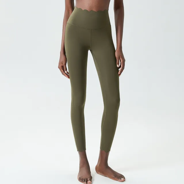 Small Wave Yoga Pants Plus Size Lycra Milk Leather Tight Trousers For Women Lp447 Forest Green - Shop at LoveMi