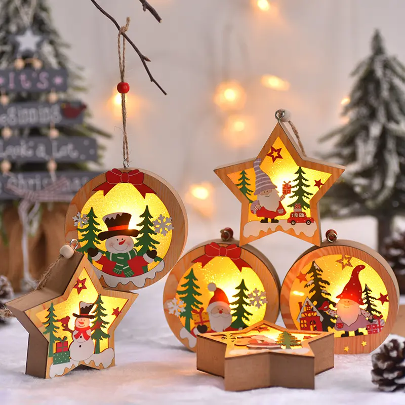Christmas New Decoration LED Light-emitting Tree Pendant