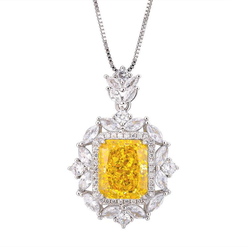 Ice Flower Cut Yellow Diamond Jewelry 2