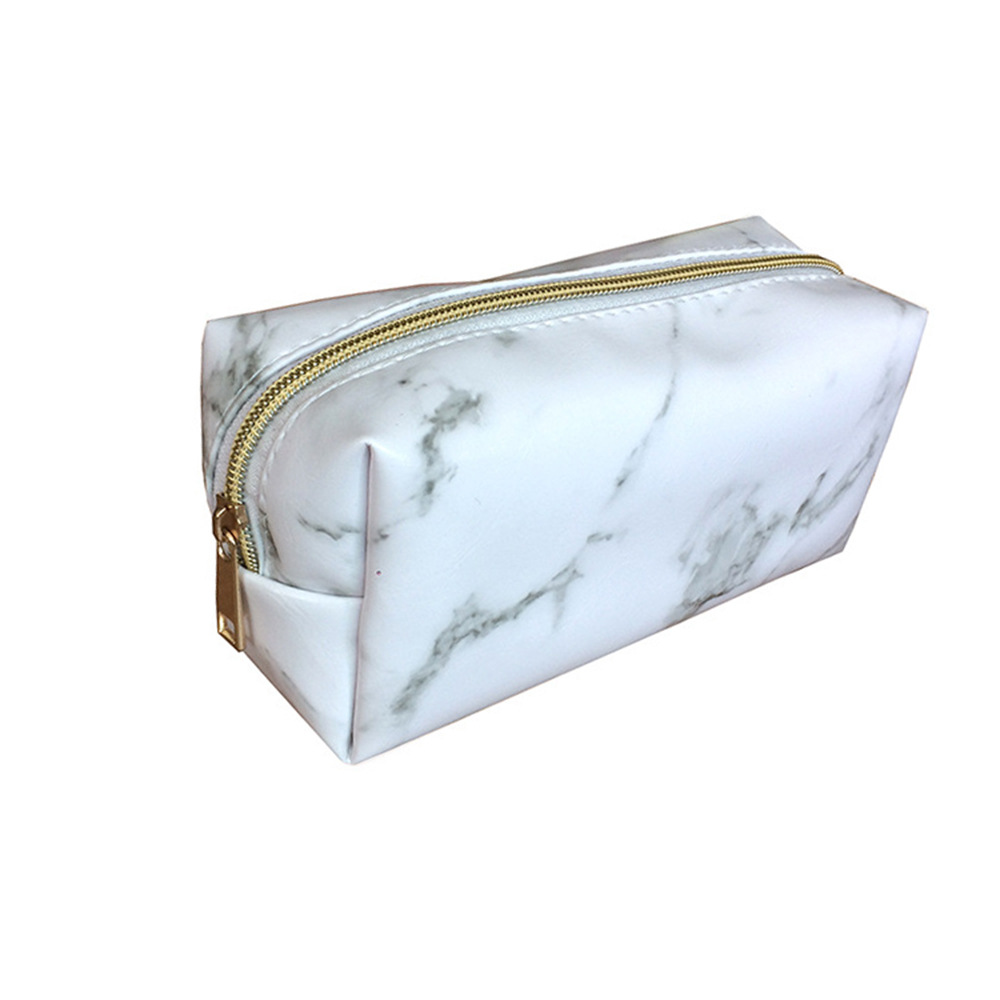 Title 7, New Marbled White PU Cosmetic Storage Bag Keep ...