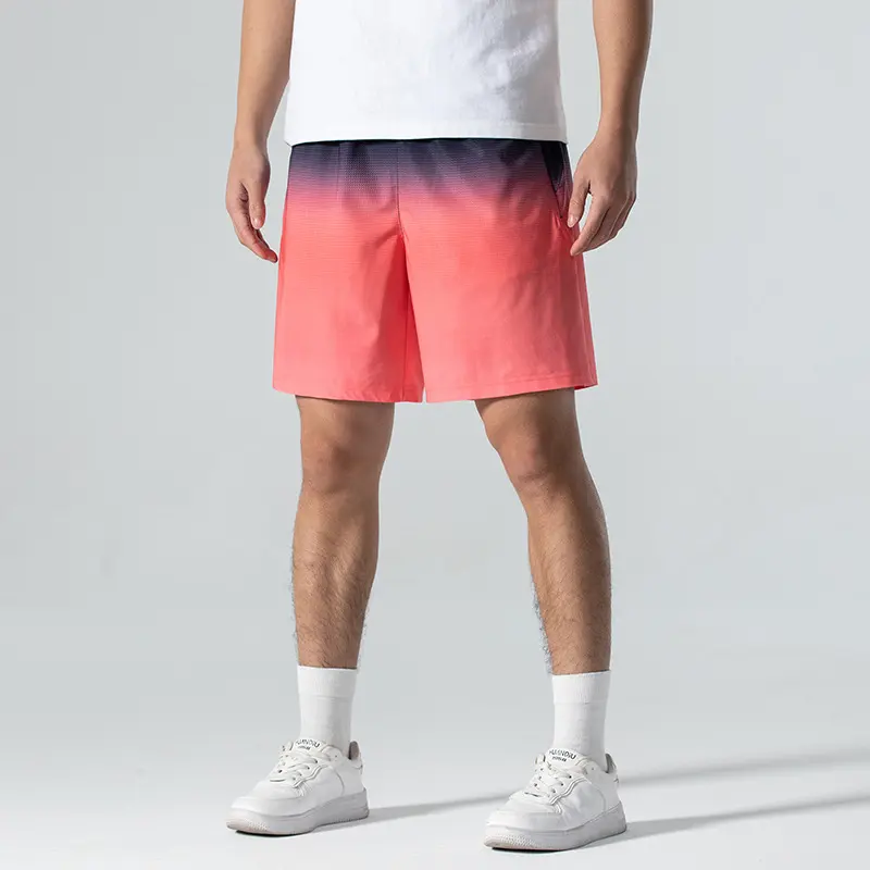 Summer Thin Ice Silk Shorts Men's Gradient Sports Beach