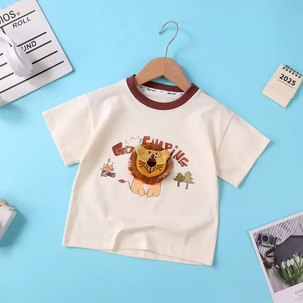 Pure Cotton Cartoon 3D Doll T-Shirt