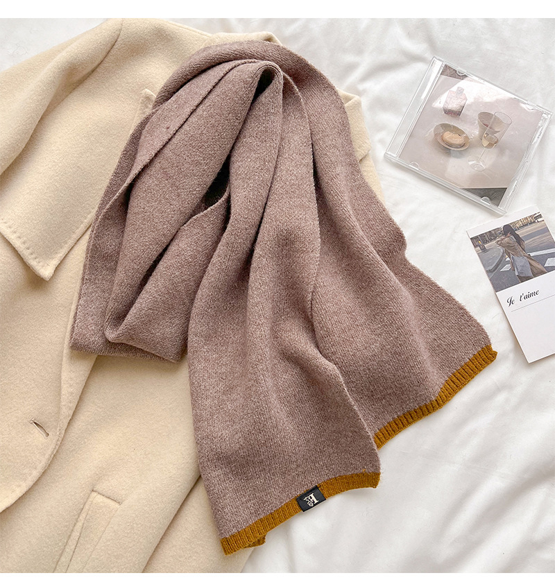 Title 11, Solid Color Knitted Wool Keep Warm Scarf