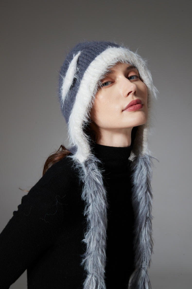 Cat Ears Mink Wool Ear-Protection Knitted Hat — Cozy Animal Ear Beanie