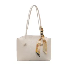 Fashion Casual Red Large Capacity Handbag - White - View 1