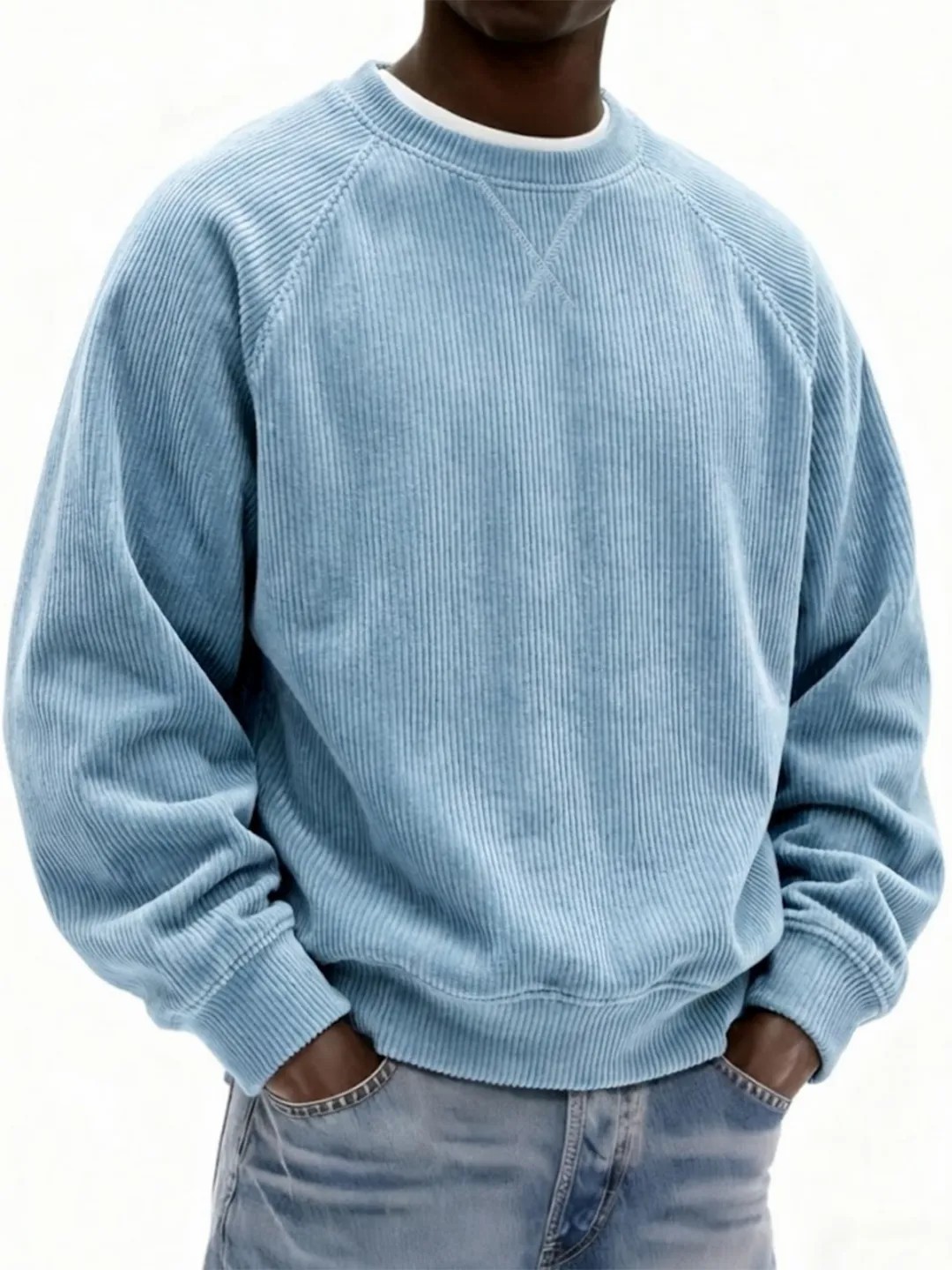 Mens Fashionable Simple And Relaxed Fit Sweatshirt