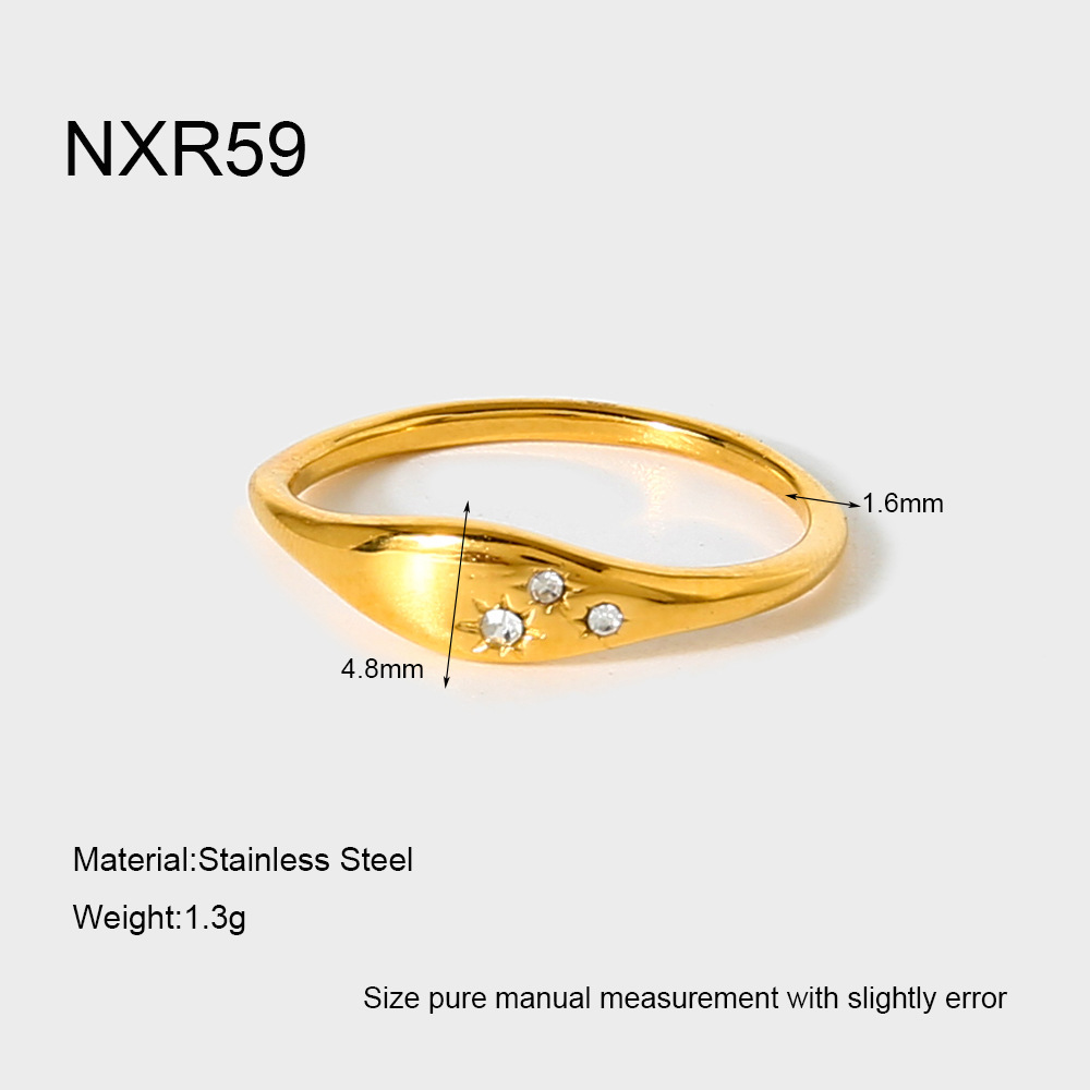 Stainless Steel Zircon Ring, picture 5 of 5