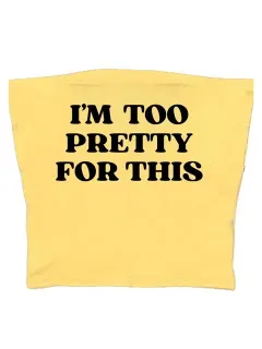 Stylish Slimming Short Casual Womens Top With An Allover Letter Print - Yellow - View 1