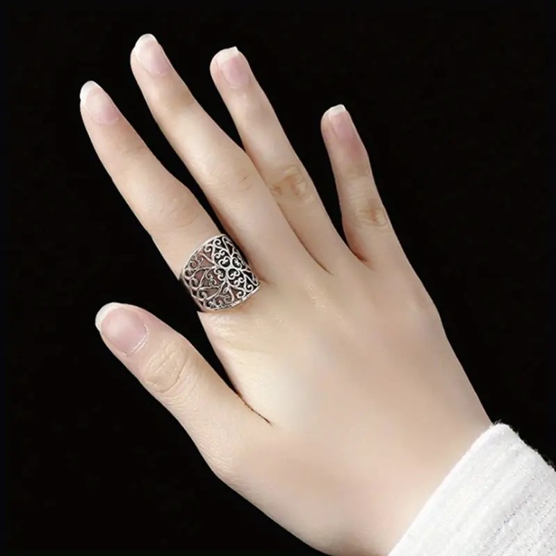 Retro Openwork Pattern Ring For Everyday Casual Wear
