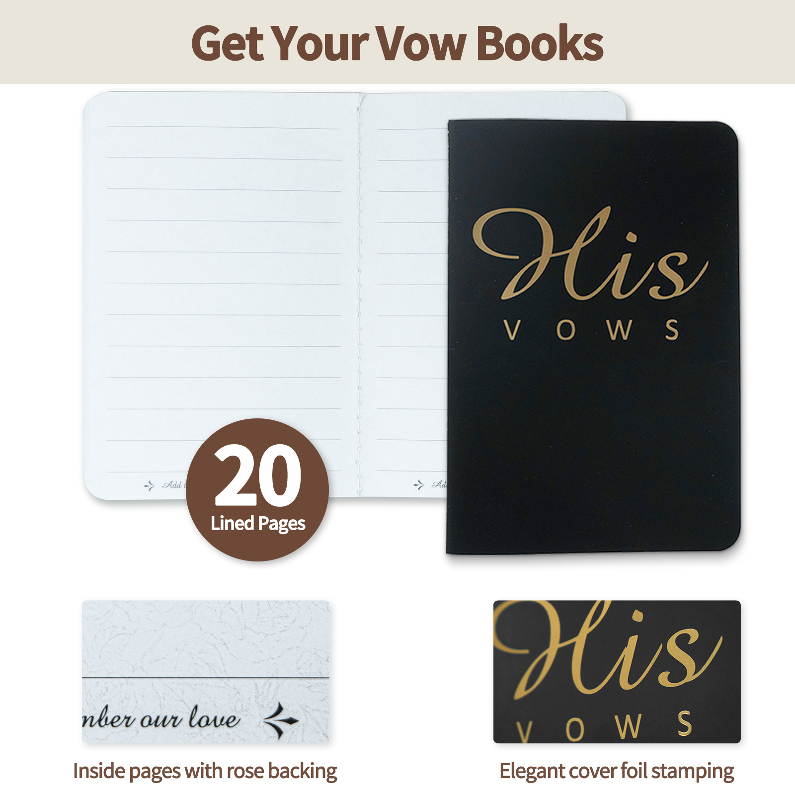 Wedding Bridegroom Bride Oath Card Wedding Notebook High Sense 7