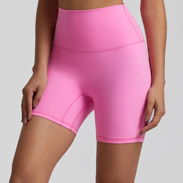 Nude Feel Yoga Quick drying Breathable Slim Fit Sports Shorts 4073 Millennium Pink - Shop at LoveMi