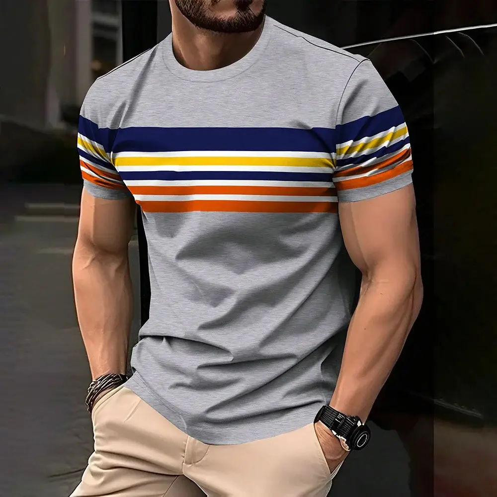 Men's 3D Digital Printing Short-sleeved T-shirt