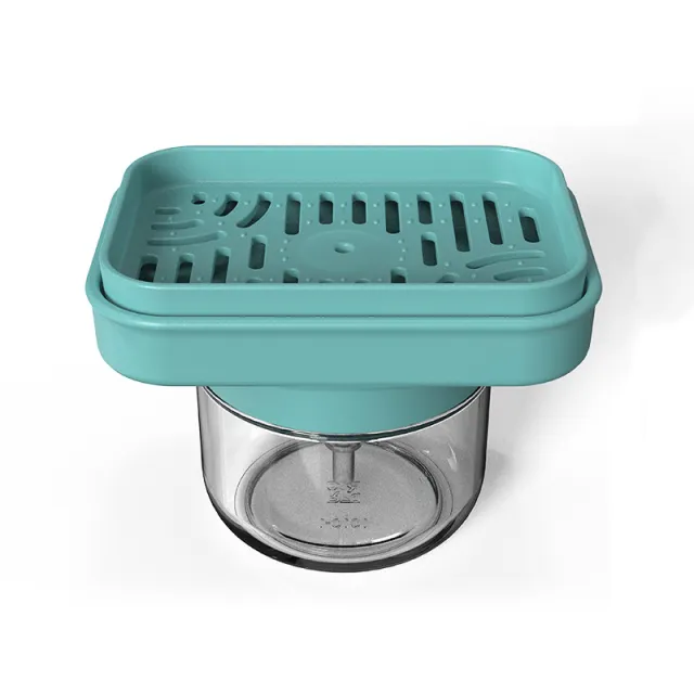 Glass Bottle Body Press Automatic Liquid Pressing Utensil Kitchen Gadgets Square Blue - Shop at LoveMi