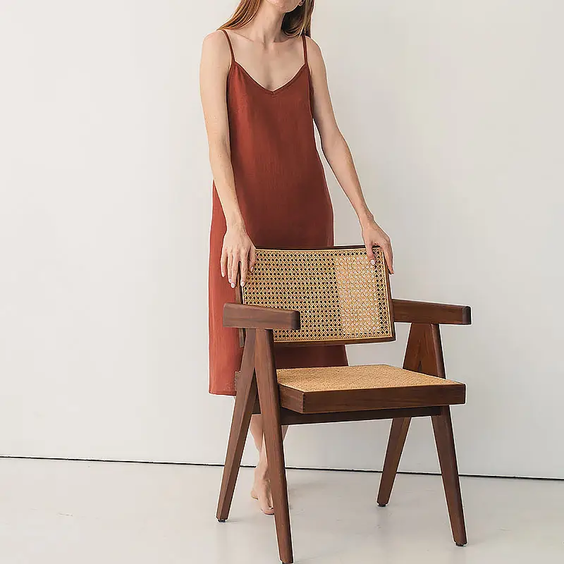 Pure Linen Slip Dress Simple Inner Wear Skirt Niche Vacation Style