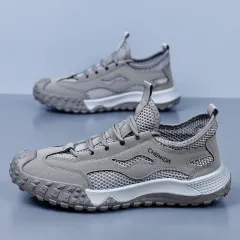 Breathable Outdoor Non-slip Wear-resistant Sneakers - Gray - View 1