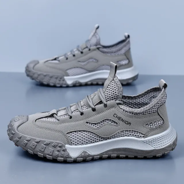 Breathable Outdoor Non slip Wear resistant Sneakers Gray - Shop at LoveMi