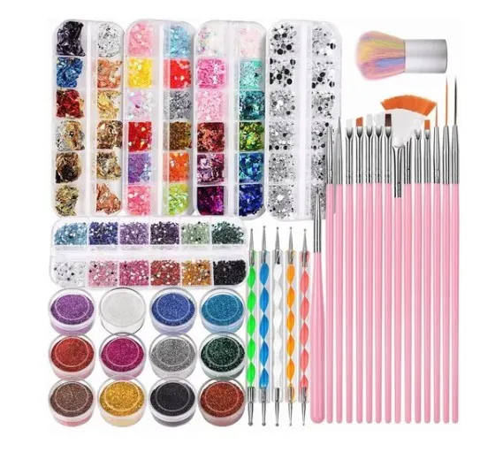 Nail Beauty Tool Set Painted Brush DIY Gold Foil Decorative Nails As Shown In Figure Suit - Shop at LoveMi
