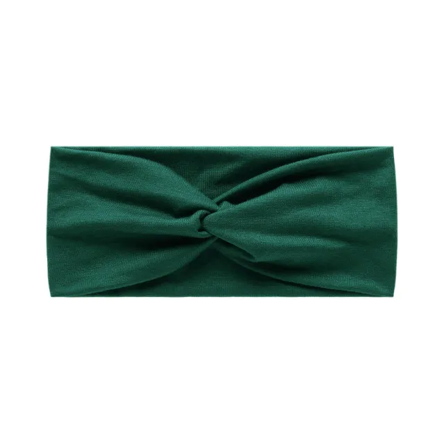 Women's Elastic Headband Soft Twist Knot Hair Band Dark Green - Shop at LoveMi