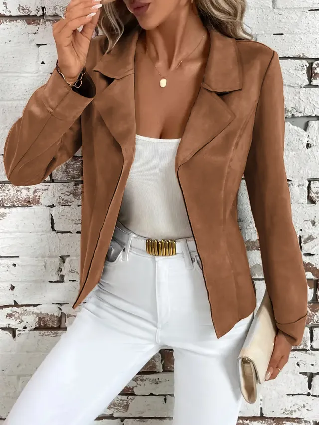 Autumn And Winter Elegant Slim Slimming Women's Jacket Cardigan Jacket Brown - Shop at LoveMi