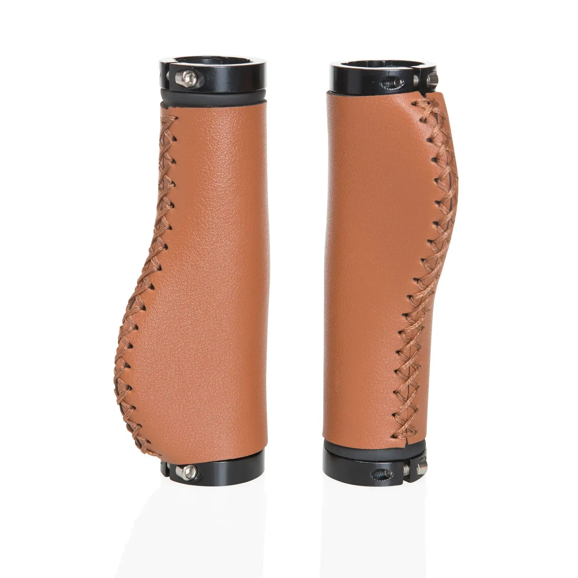 Retro Non-Slip Leather Bicycle Handlebar Grips