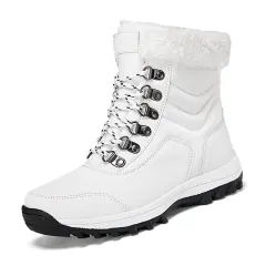 Winter Outdoors Sports Snow Boots Thick Warm - White - View 1