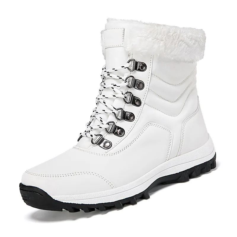 Winter Outdoors Sports Snow Boots Thick Warm - White