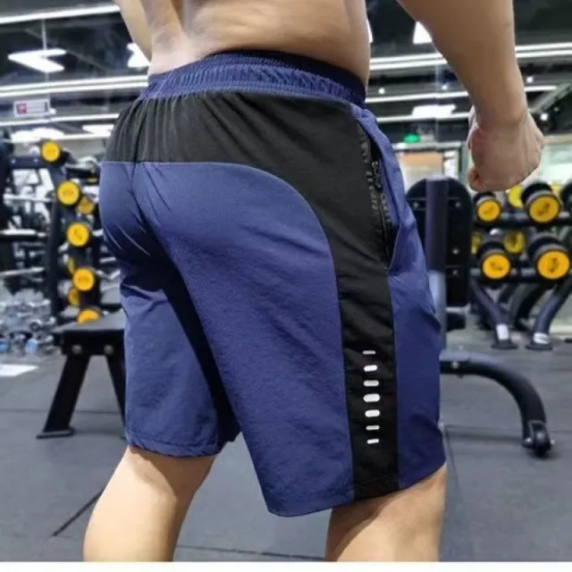 Summer New Ice Silk Quick drying Running Workout Cropped Pants A358 Royal Blue - Shop at LoveMi