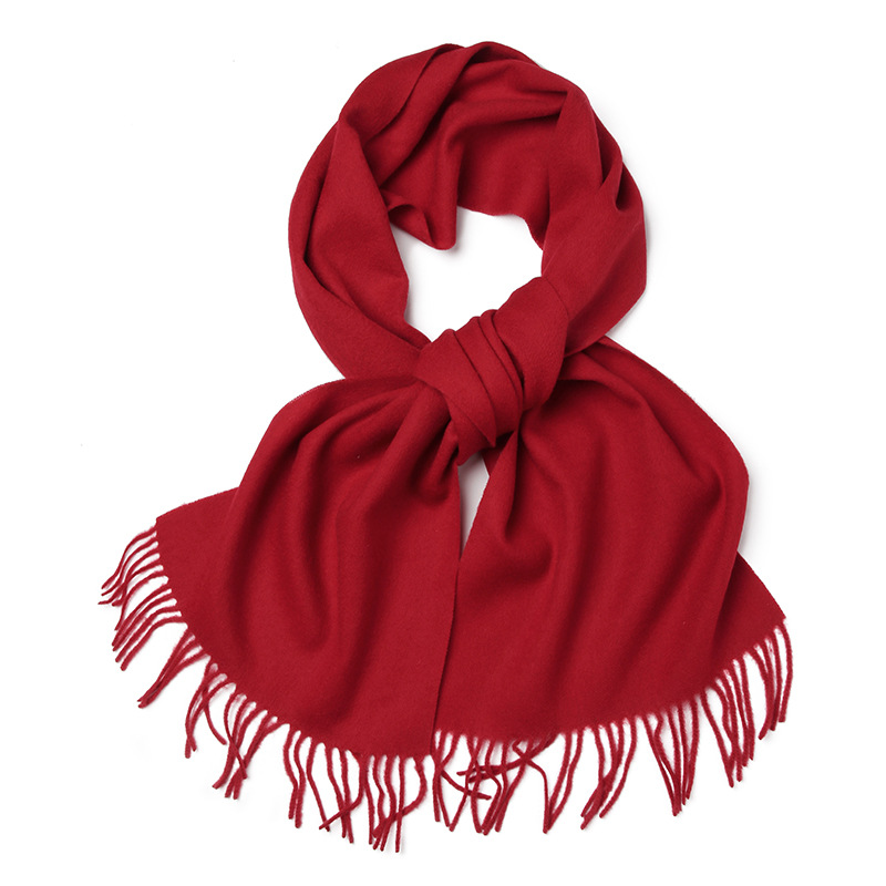 Inner Mongolia Full Wool Shawl Scarf Women's Plain Wool Scarf