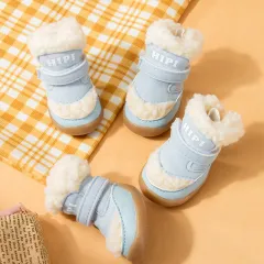 Autumn And Winter Pet Cotton Shoes Thickened Cotton Padded - Fresh Blue - View 1
