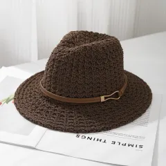 Lady Literature Retro Fashion Foldable Hollow Sun Hat - Coffee - View 1