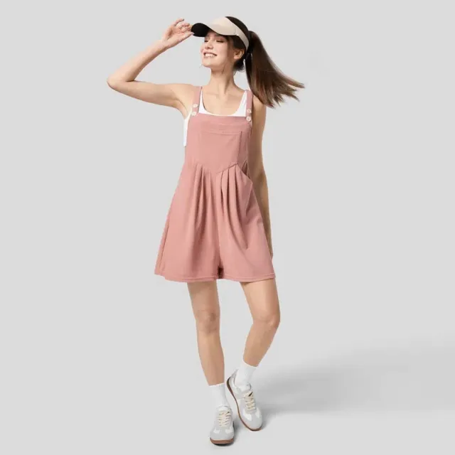 Women's Casual Bag Loose fitting Overalls Pink - Shop at LoveMi