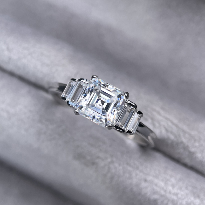 Mozan For Women S925 Silver Small Square Cut Diamond Ring B1c15707 A9dc 4743 B720 2becf7b50c79
