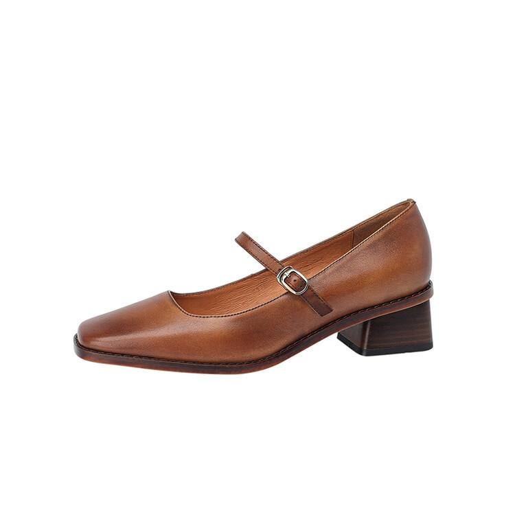 Retro Chunky-heeled Elegant Womens Shoes