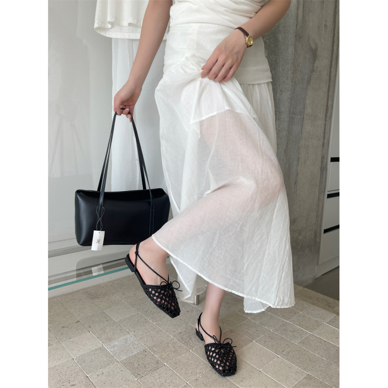 Flat Half-Wrap Sandals, picture 3 of 5
